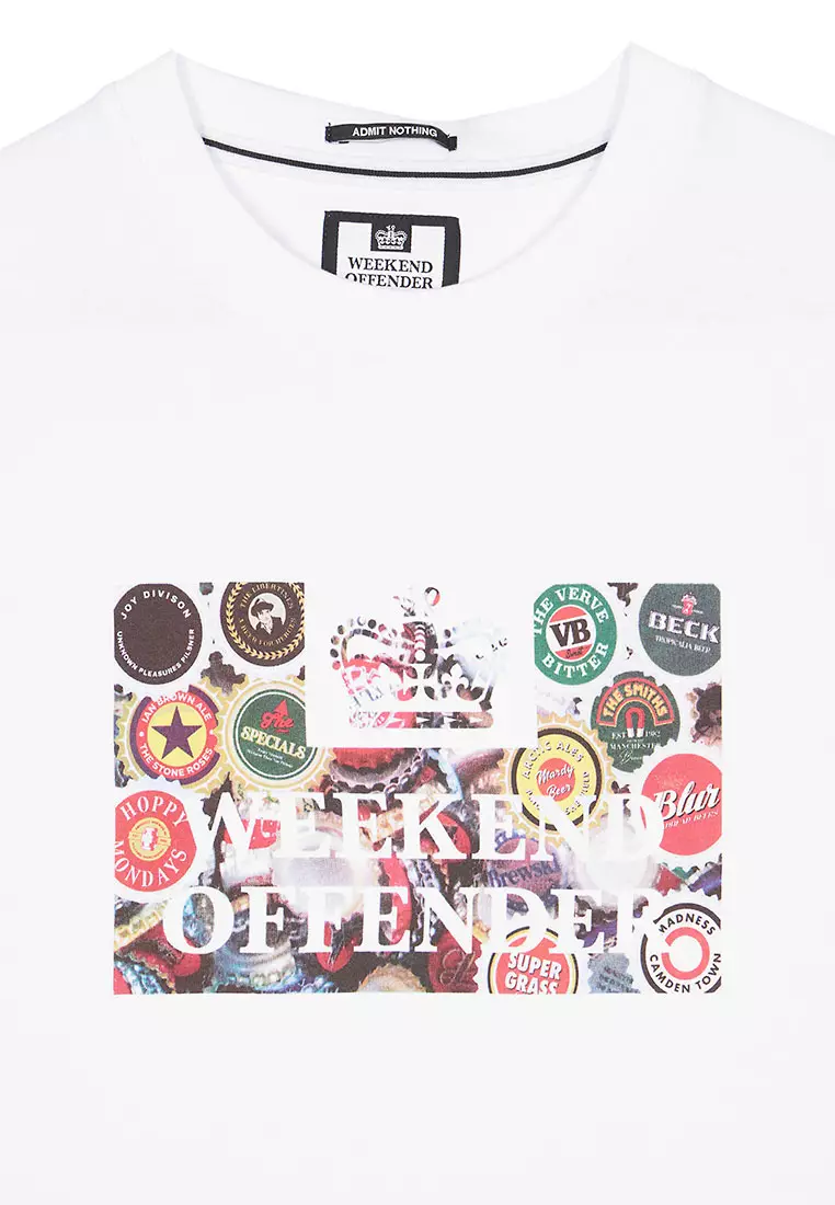 MENS WHITE CAPS GRAPHIC TEE