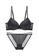 ZITIQUE black Young Girls' American Style 3/4 Cup Lace-trimmed Underwire Push Up Lingerie Set (Bra And Underwear) - Black D4221US2F888F0GS_1