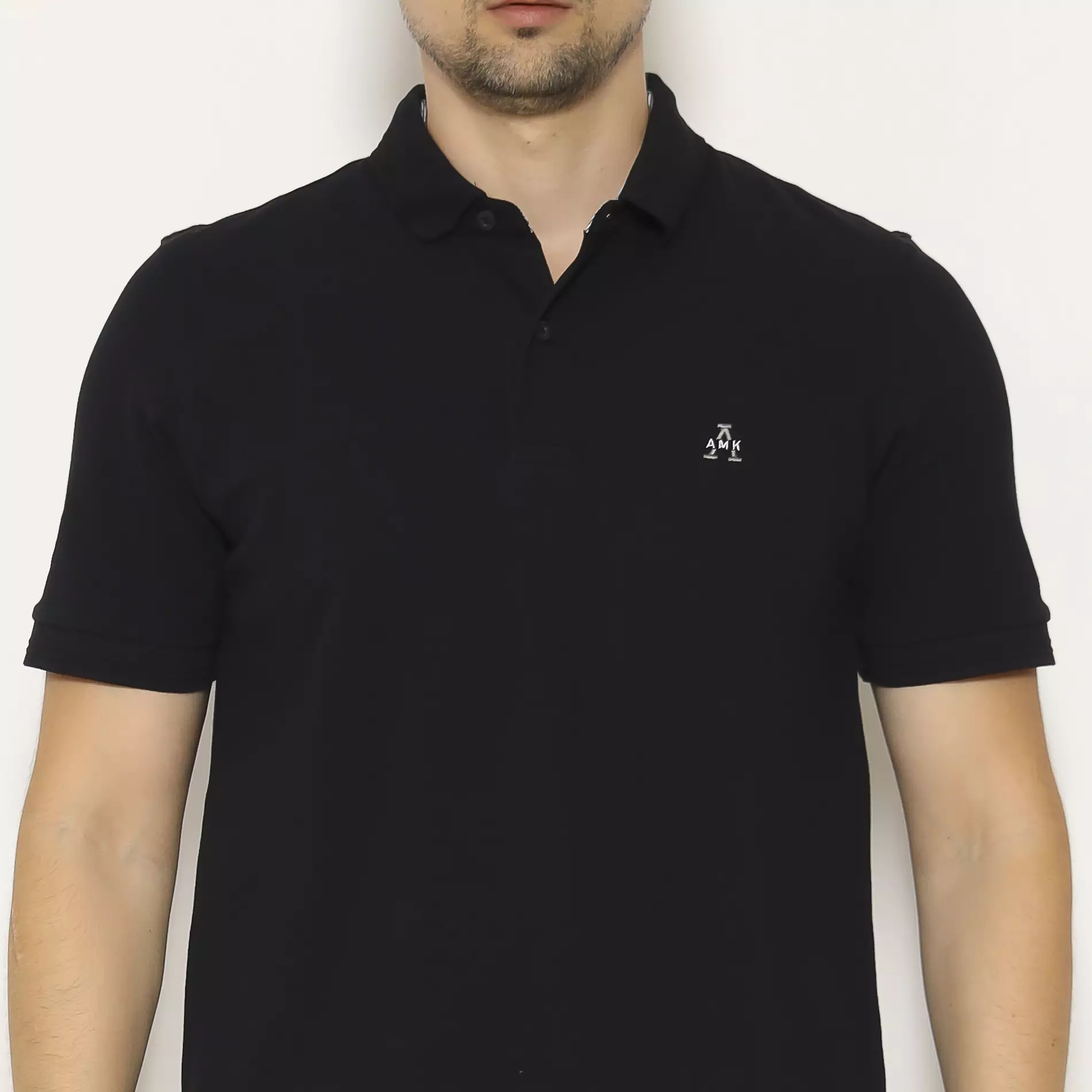 AMK Kaos POLO Solid Lengan Pendek PS ASUKA S/S Black
