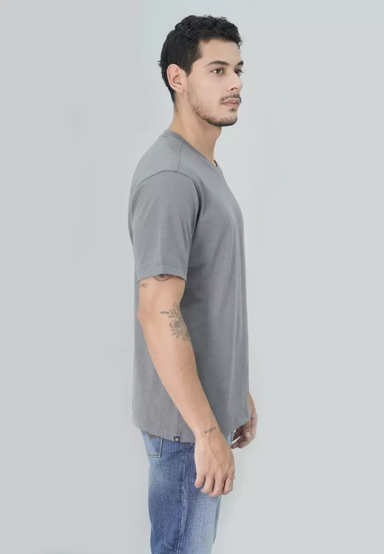 Johnwin - Kaos Essential Regular Fit Warna Abu FTS.622.S484.05.C-S/S