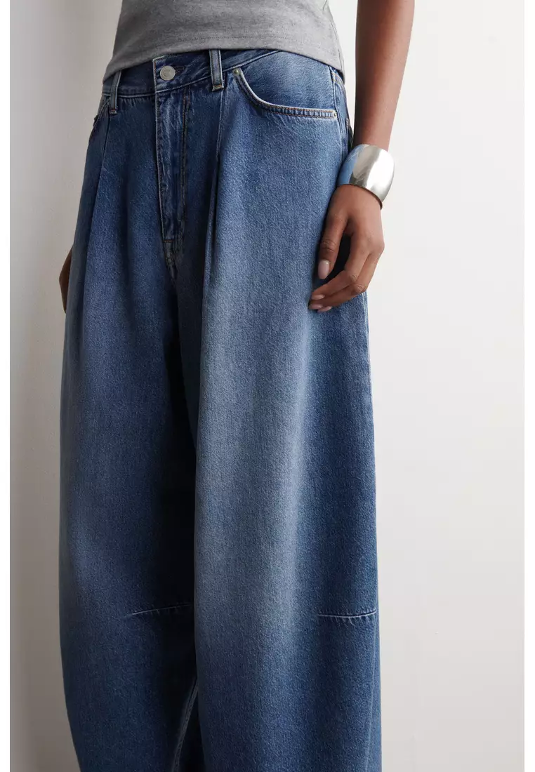 TWINE BARREL-LEG JEANS