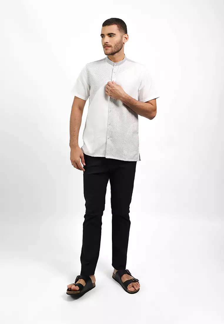 MOC Kemeja Koko Lengan Pendek Pria HAMKA - WHITE