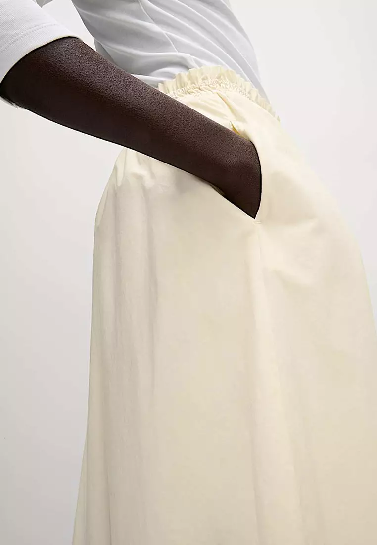 Pure Cotton Poplin A-Line Skirt