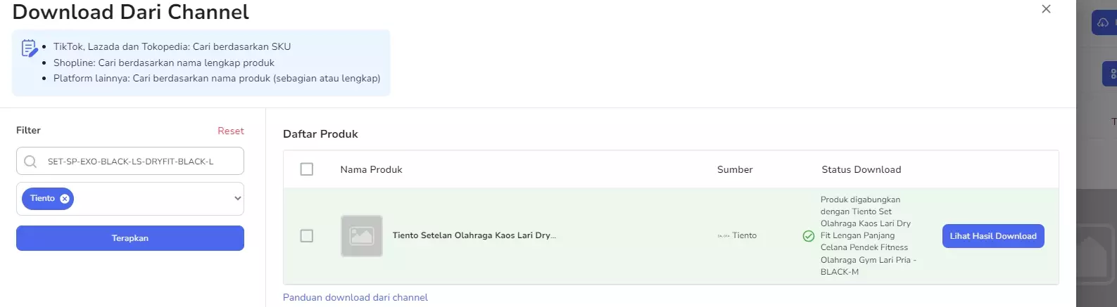 Tiento Man Baselayer Baju Ketat Manset Olahraga Pria Long Sleeve Black White Rashguard Sport Original