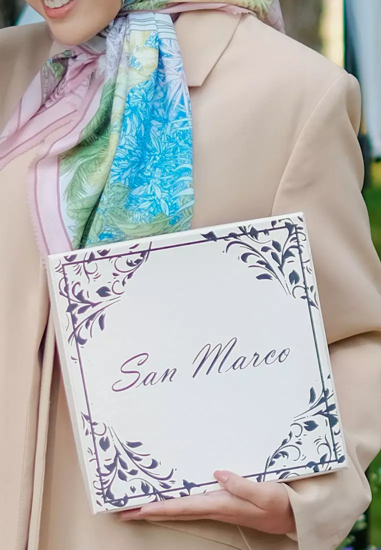 Gardenia Signature Square Voile Scarf Hijab Segi Empat Rosy Pink