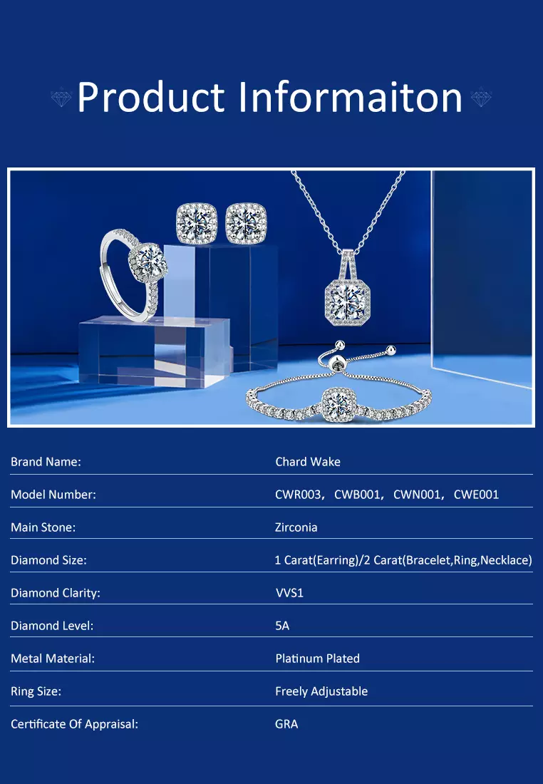 Perhiasan set Cincin/Gelang/Anting/Kalung Aksesori Wanita Asli