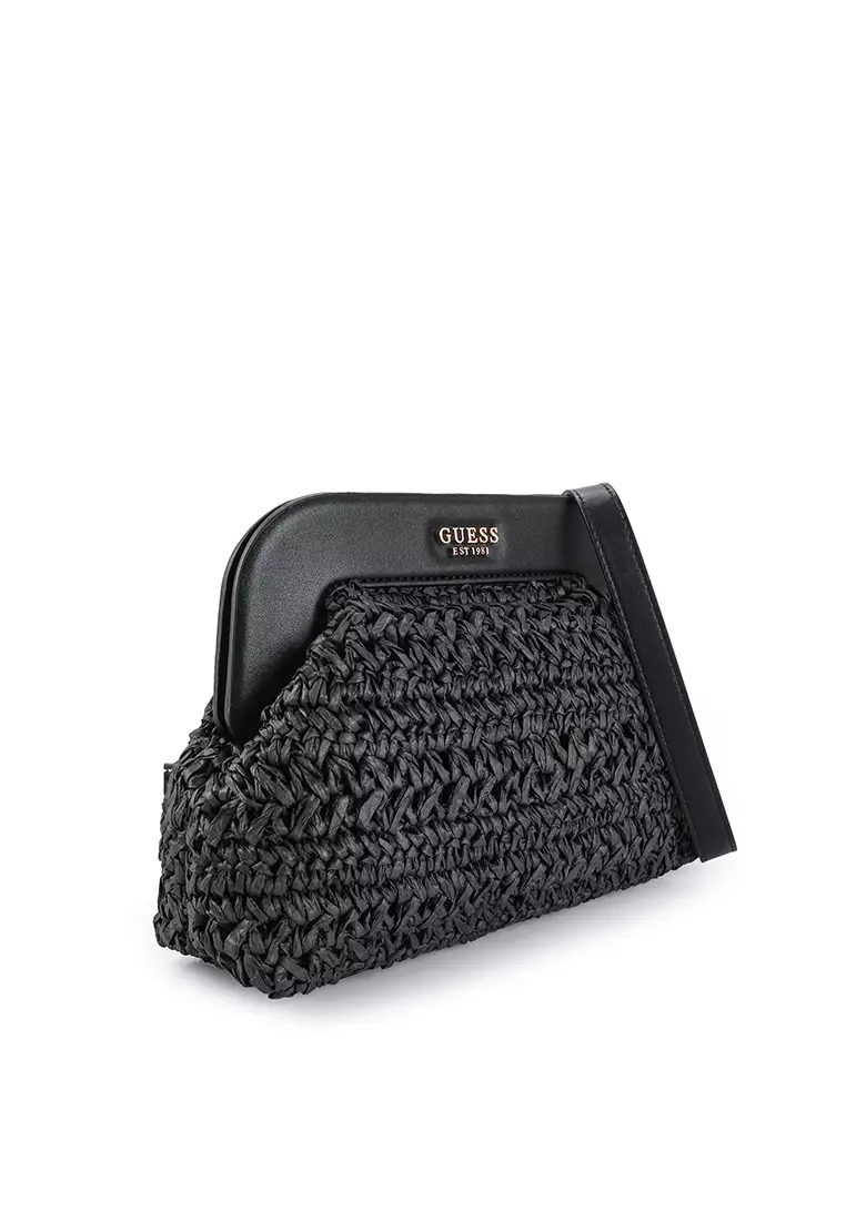 Guess black clutch online bag