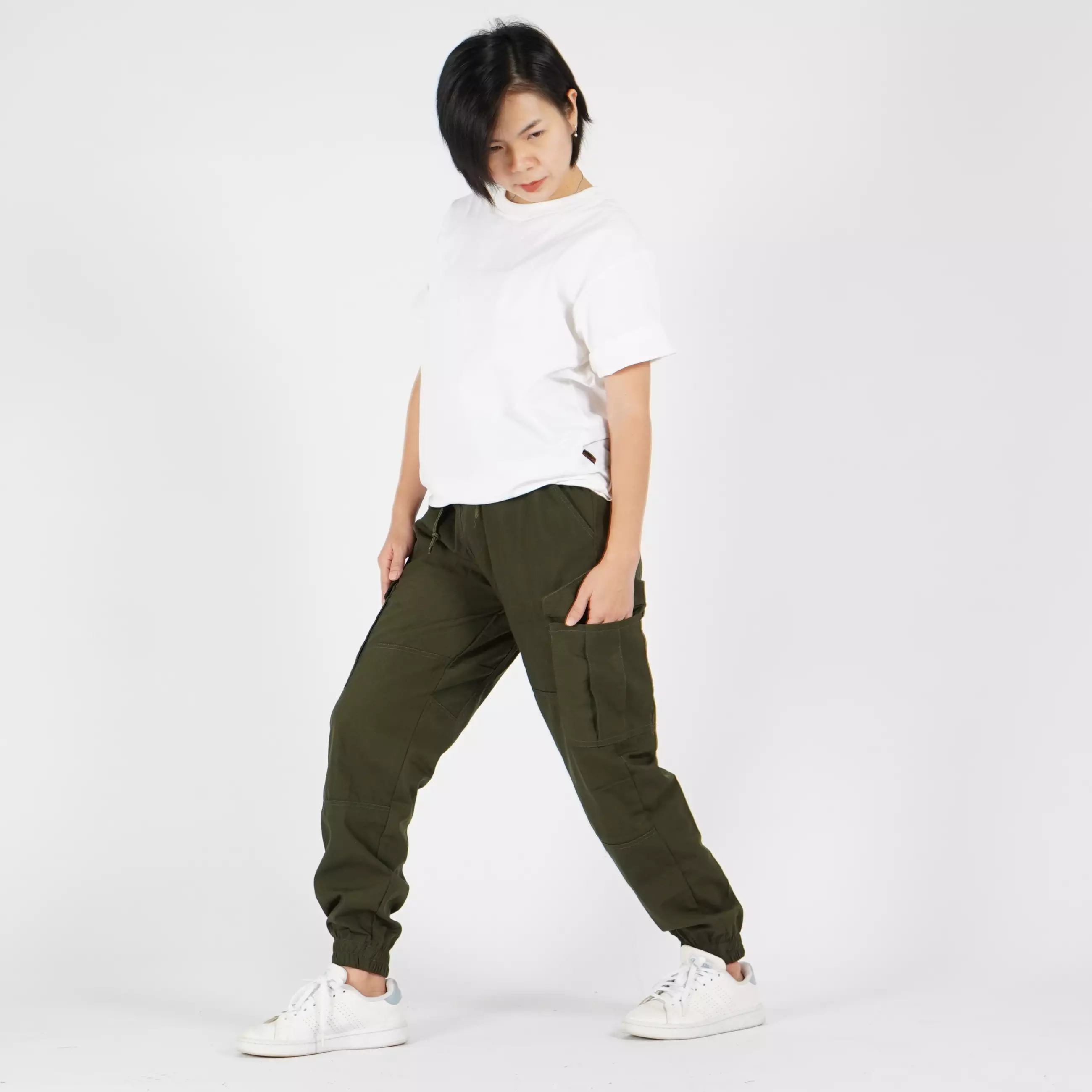  DIVA Celana Cargo Jogger Wanita Cargo Jogger Pants Wanita - ARMY