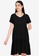 BUNTIS black Dea Maternity V-Neck Layered Dress EEF33AAD736CB1GS_1