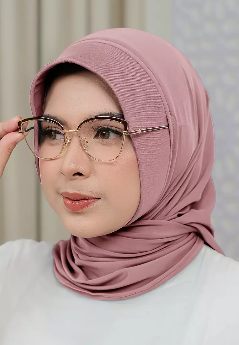 HIJAB INSTAN SOFTPAD AMEENA - HAZELNUT
