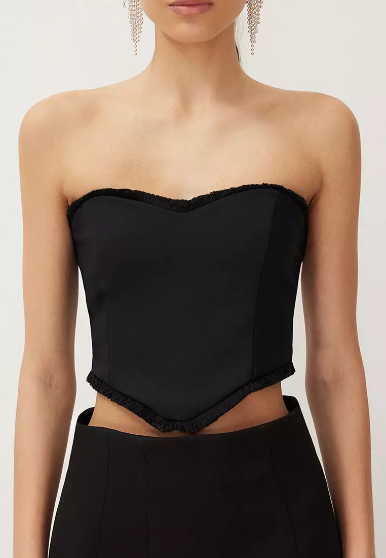 Fringe Bustier Top