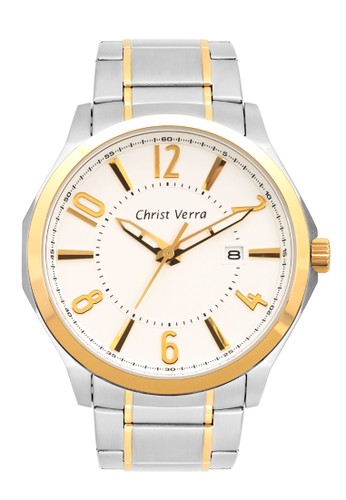Christ Verra Multifunction Men’s Watch CV 43058G-13R SG/SG White Silver Gold Stainless Steel