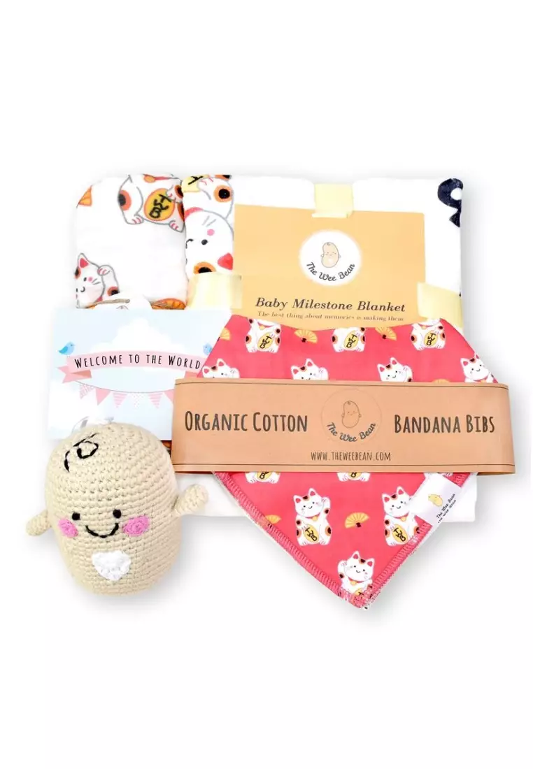 Buy The Wee Bean Organic Baby Blankets Bibs and Doll Gift Set