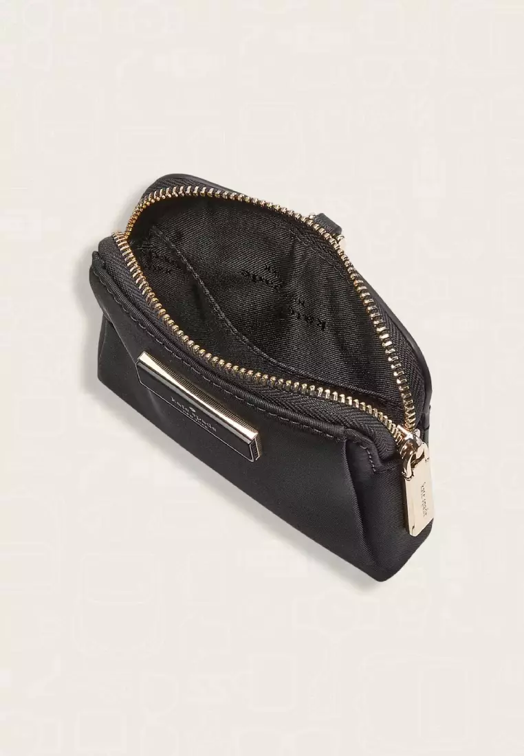Kate Spade Carter Nyon Card Case Lanyard Black