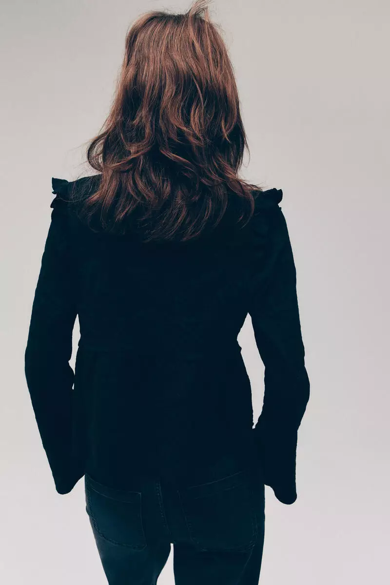 Jacquard jersey blouse