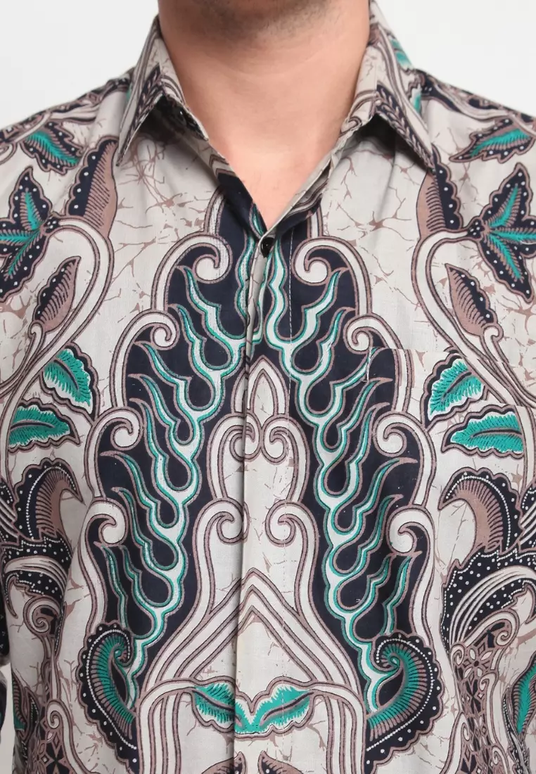Gunungan Radja Kemeja Batik Pria Premium Slimfit Modern Lengan Panjang