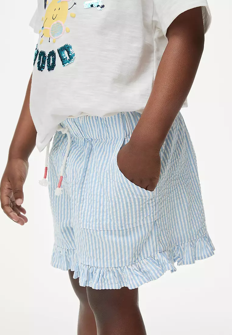 Pure Cotton Striped Shorts