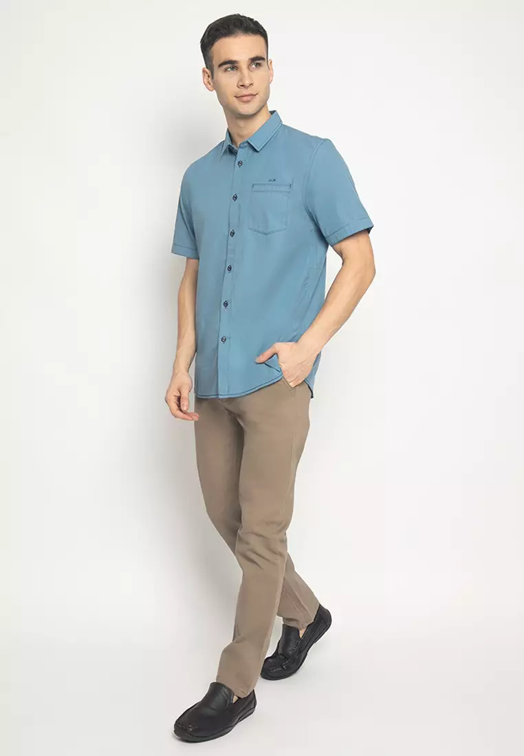 LGS - Celana Chinos Panjang Casual Pria - Stretch Katun - Reguler Fit - Double Back Pocket - CCT.583.S058