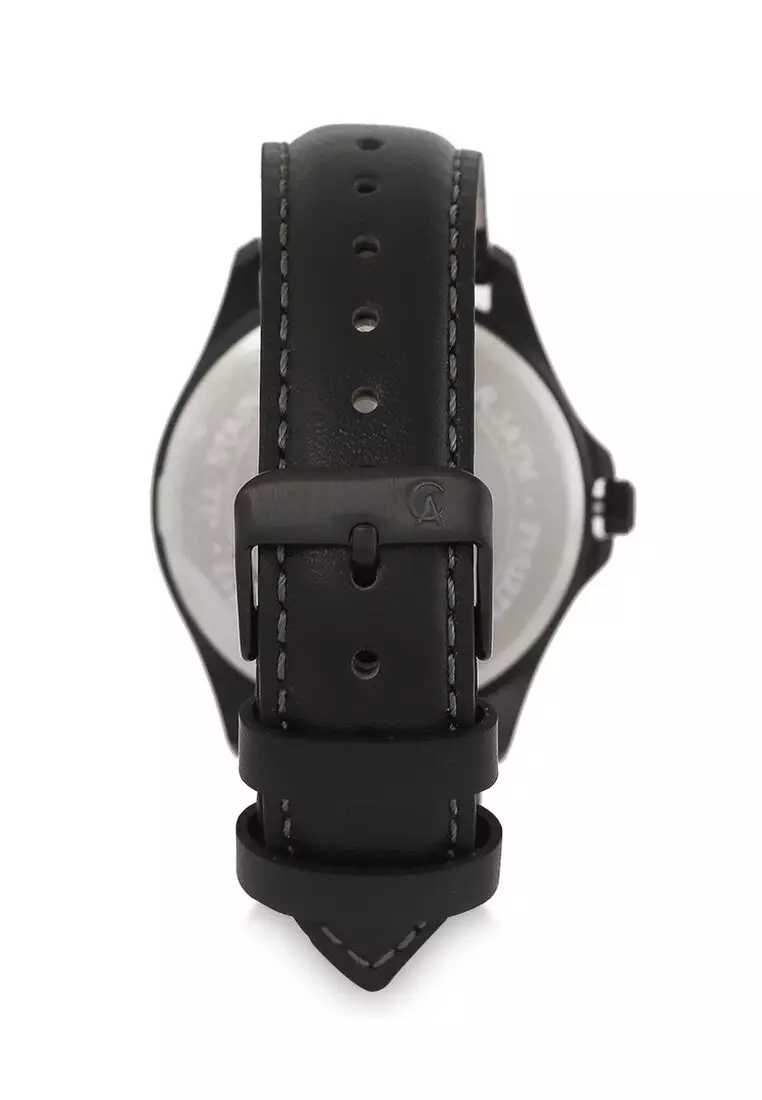 Alexandre Christie Jam Tangan Pria - Black - Leather Strap - 1029 MDLIPBA