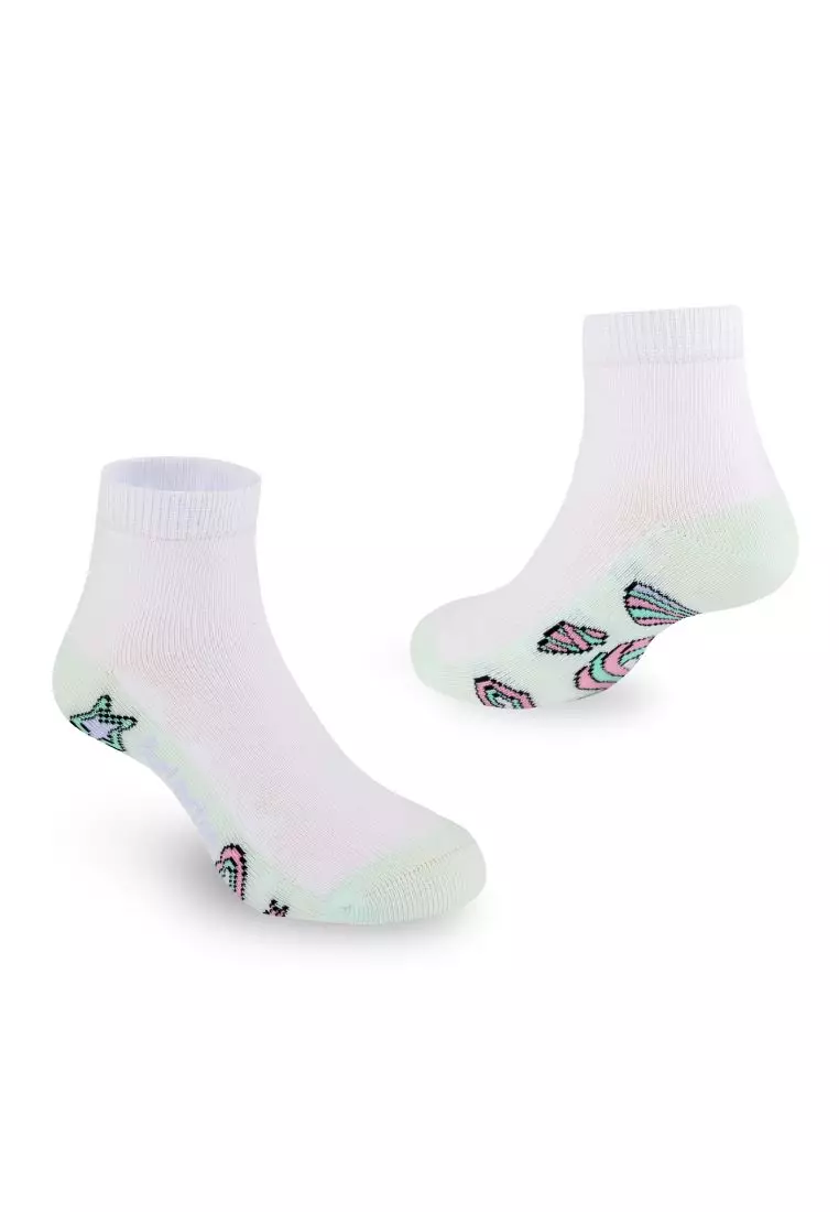 Burlington Girl's Cotton Lite Casual Ankle Socks 3 pairs in 1 pack BGCKG64