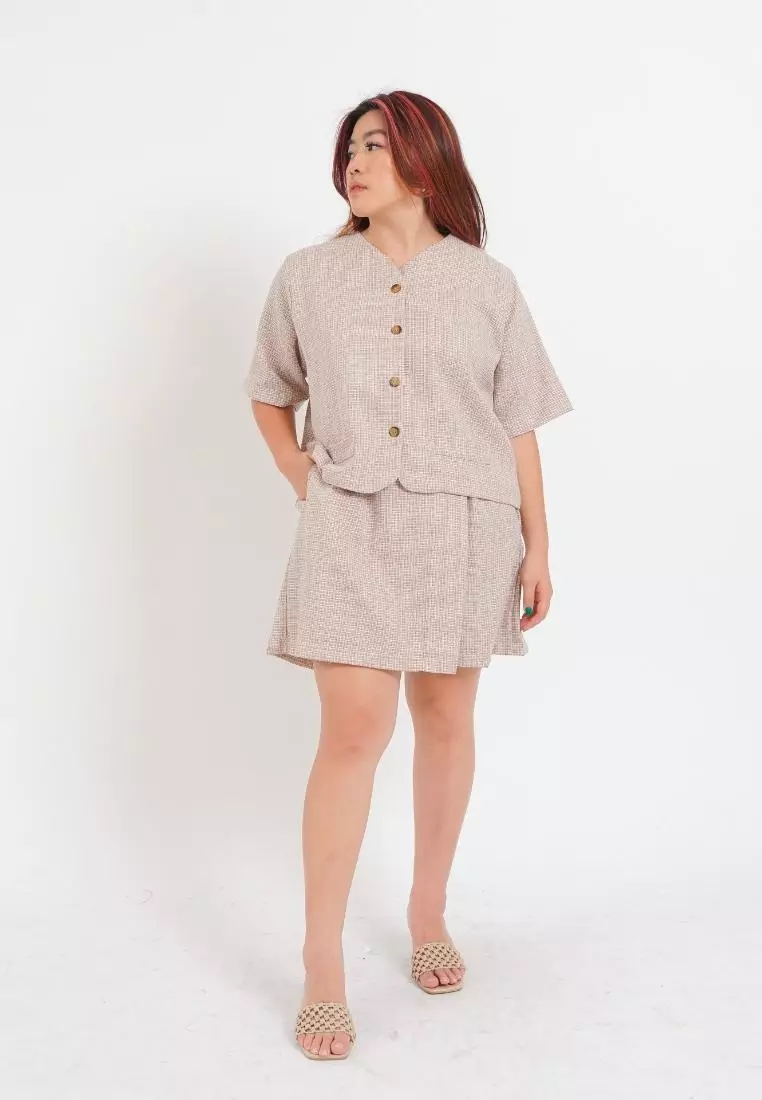 Plus Size Set Blazer Hye Ri Cream