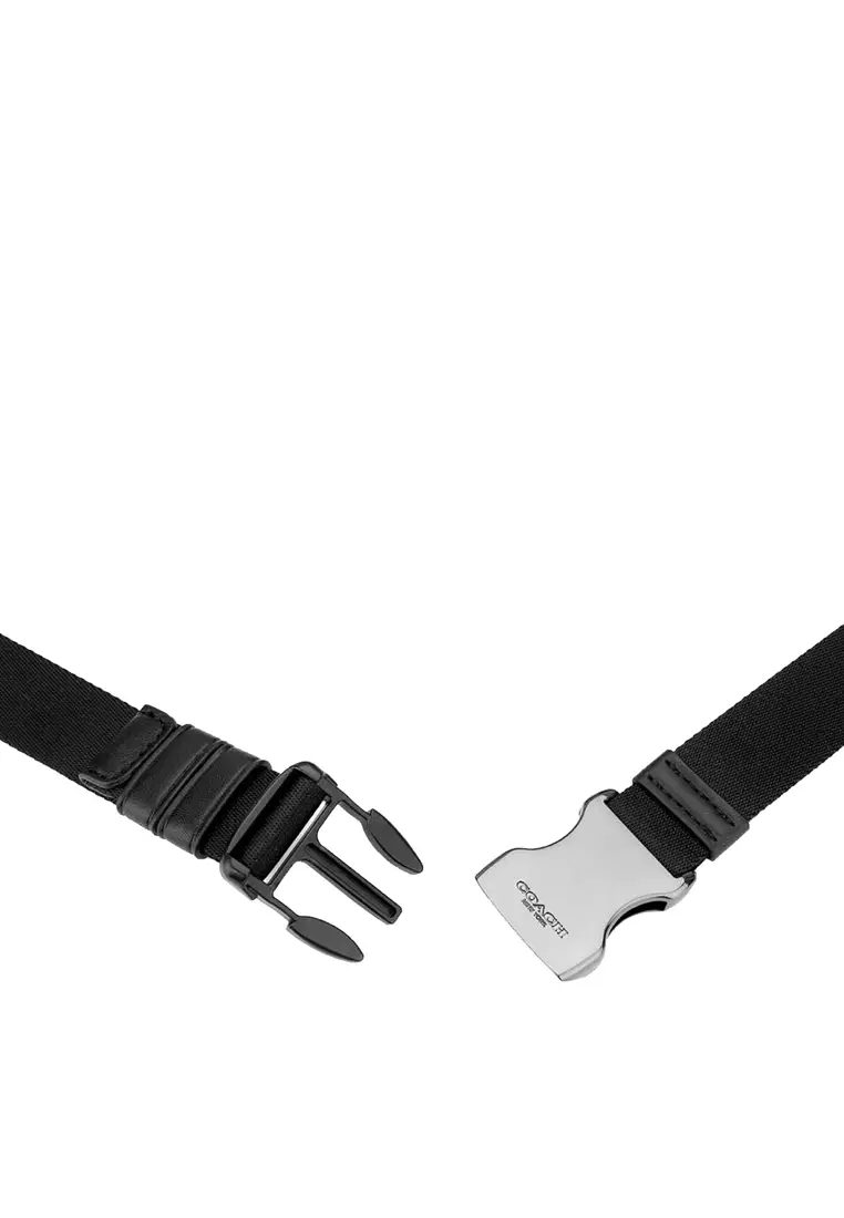 Warren Mini Belt Bag In Signature Canvas in Charcoal/ Black CW369