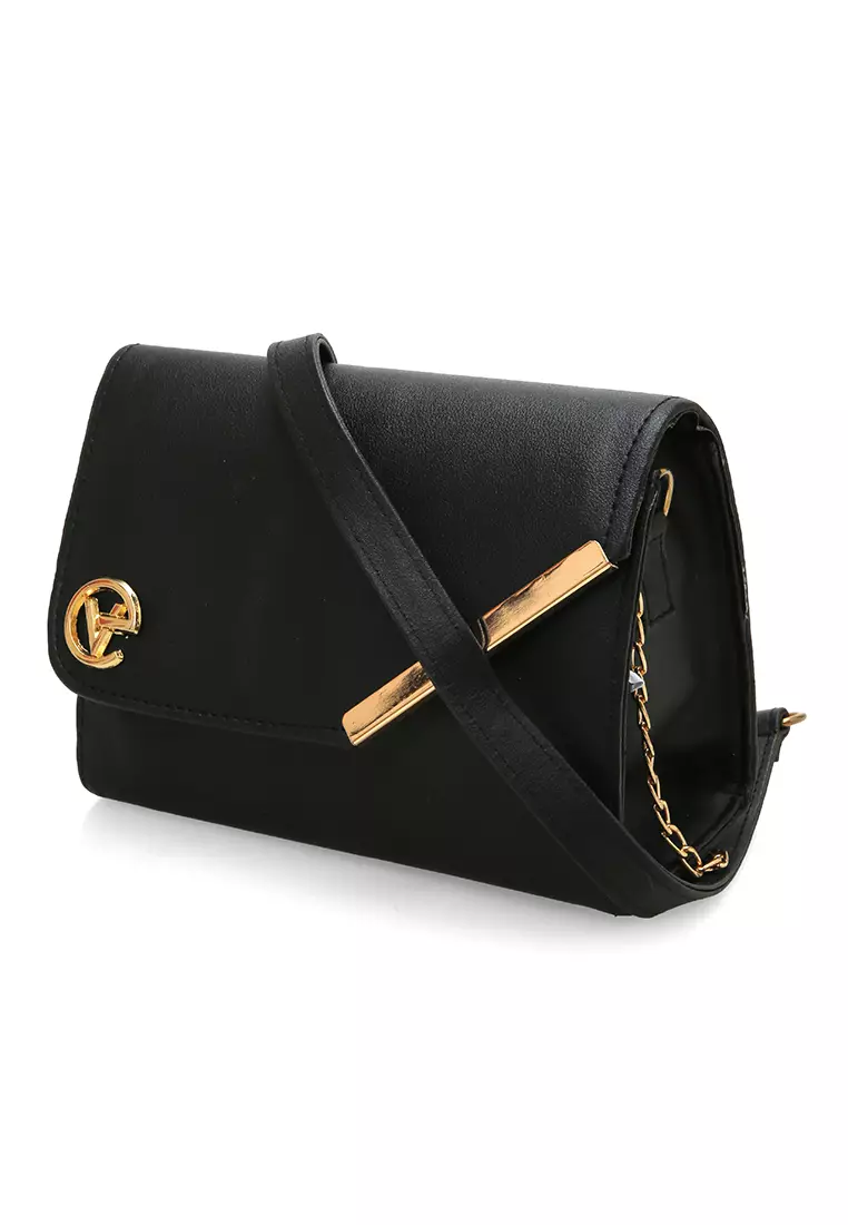 Michela Tas Selempang Wanita Rantai Premium Good Quality - Black