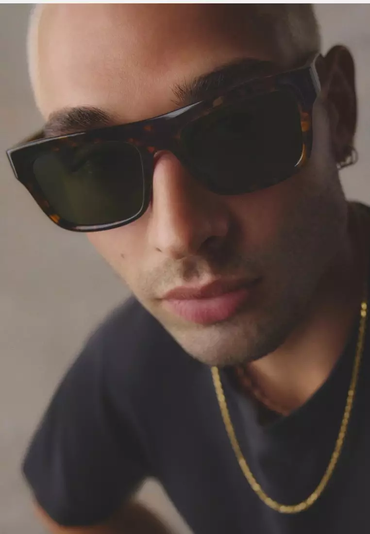 Dealers Choice Sunglasses - Dark Tortoise/Green Polarized