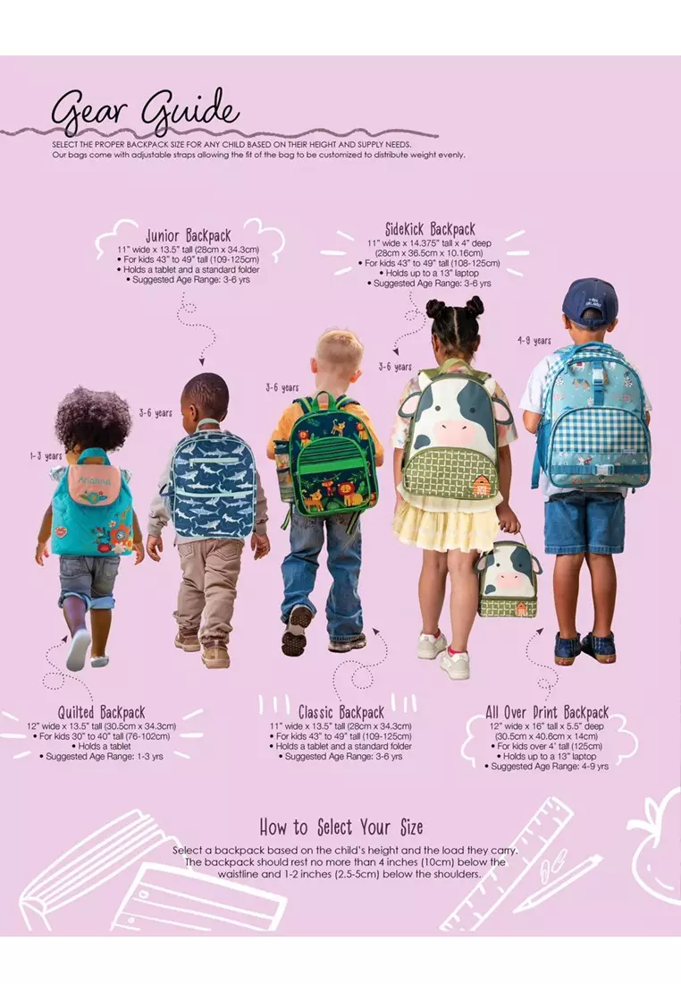 Stephen Joseph Classic Backpack For Kids Zoo