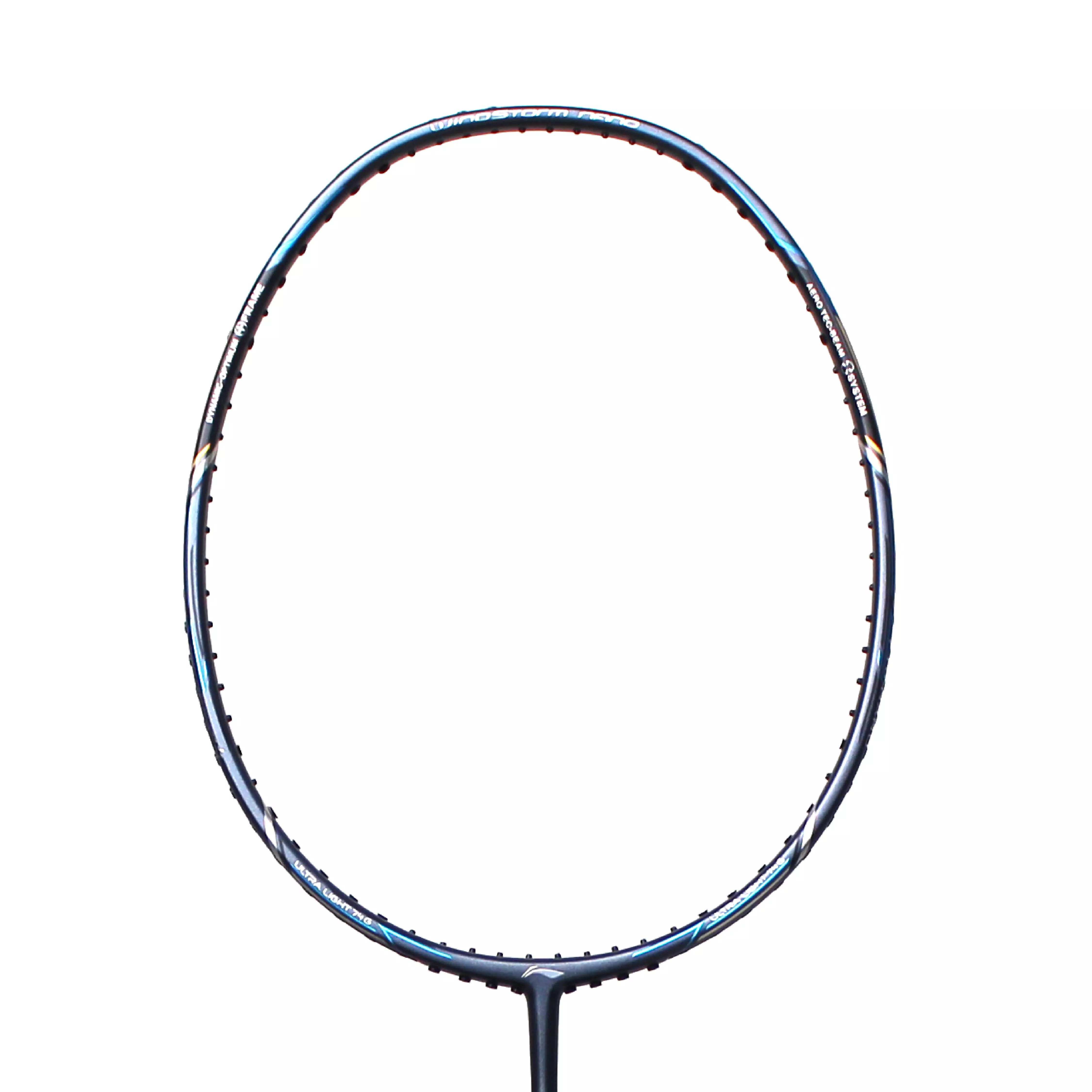 Li-Ning Badminton Racket Windstorm Nano 74 Grey/Blue - AYPP478-4 FREE Cover Kain