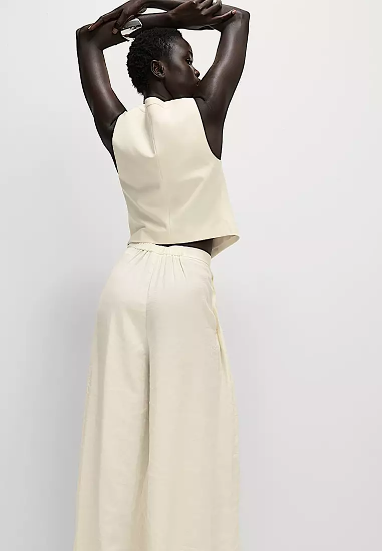 Pleated Palazzo Trousers