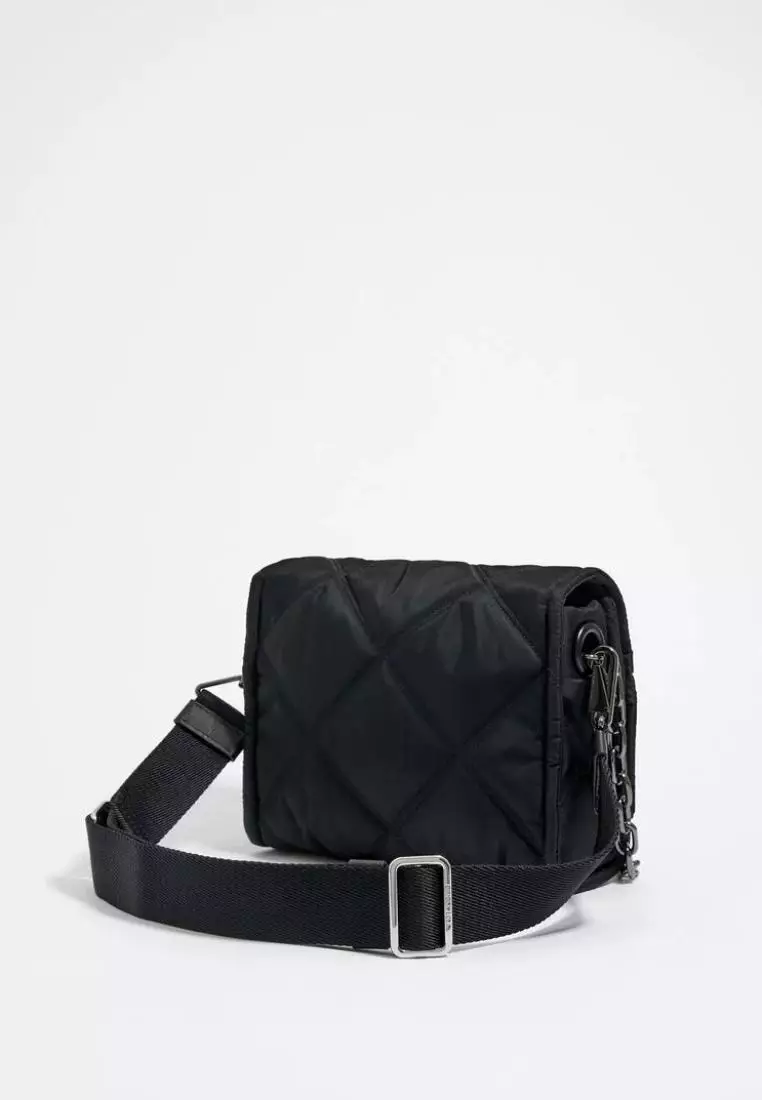 Bimba Y Lola M Black Flap Bag