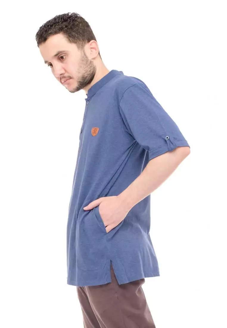 Kaos Koko Gamis Muslim Pria Ulwan - Biru