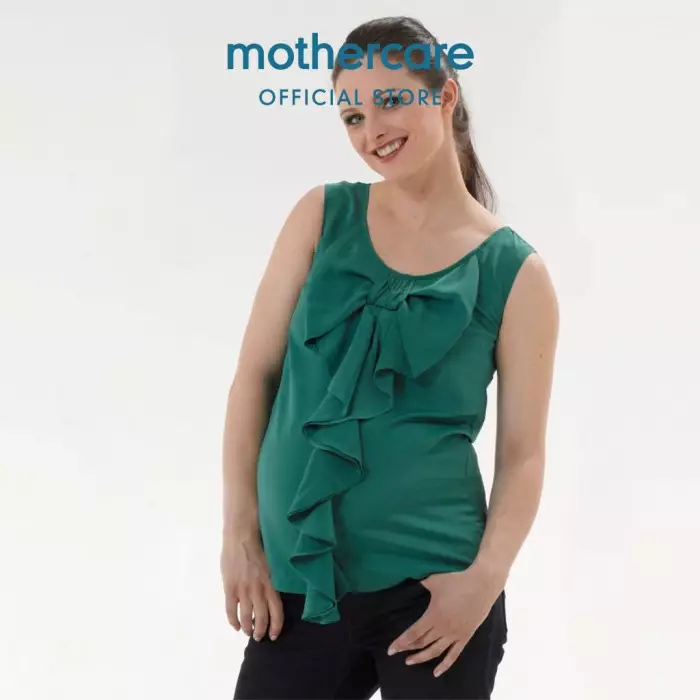 Jual Mothercare Mothercare Blooming Marvellous Maternity Emerald Green Bow  Detail Blouse - Atasan Ibu Hamil (Hijau) Original 2024