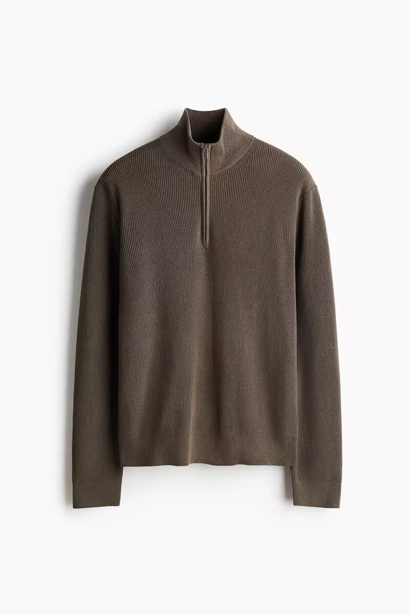 Regular Fit Zip-top jumper