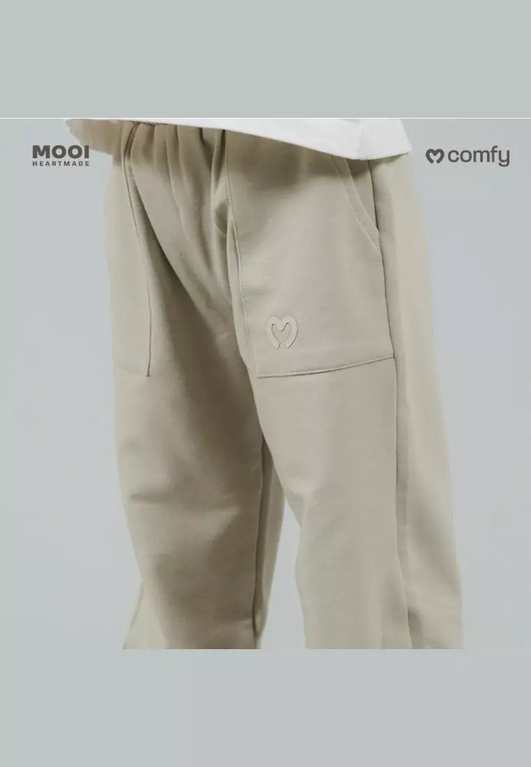 Mooi Celana Jogger Anak Comfy Jogger Pants Kids - Sage Green