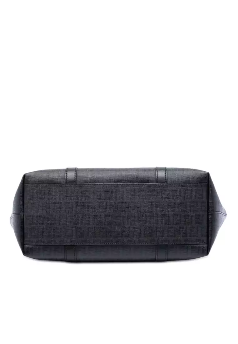 Pre-Loved Fendi Zucchino Coated Canvas Superstar Tote