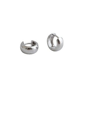 Glamorousky silver 925 Sterling Silver Fashion Simple Geometric Round Stud Earrings 2FACAAC5B9264EGS_1