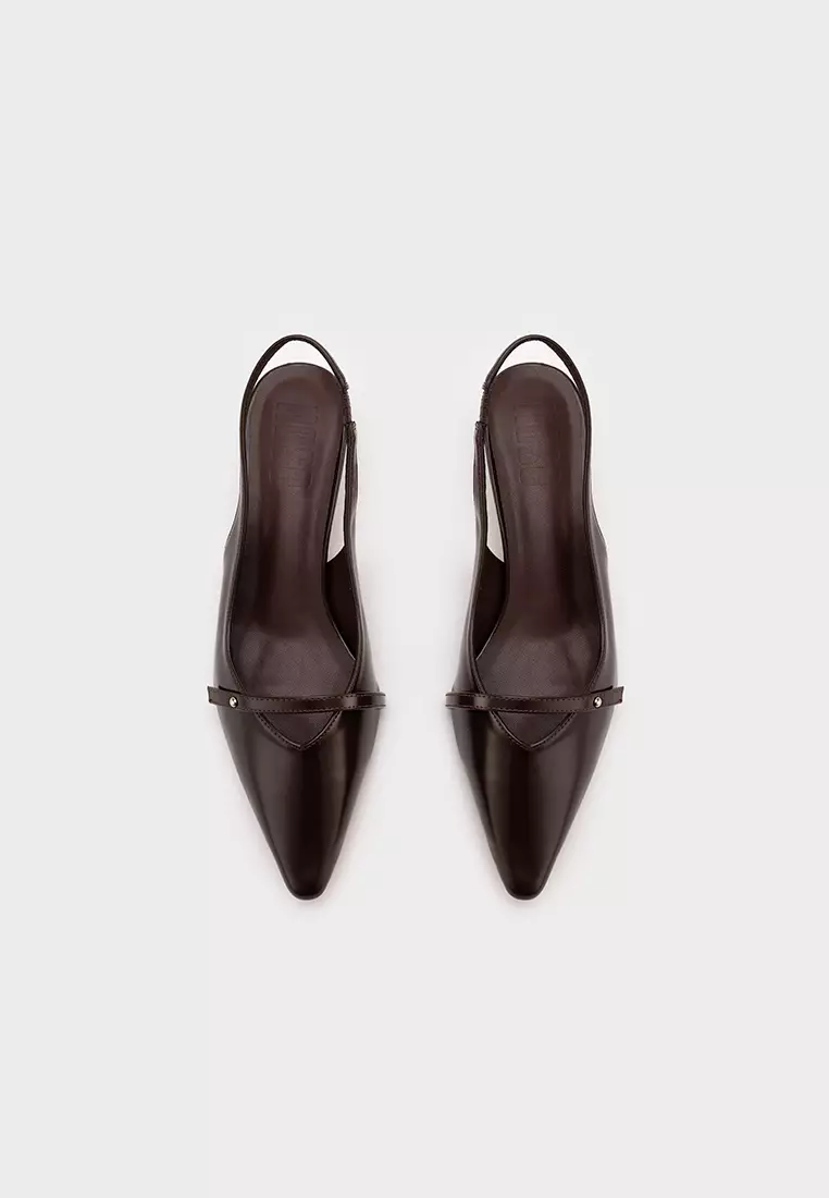 POINTED TOE SLINGBACK SPRAY HEEL