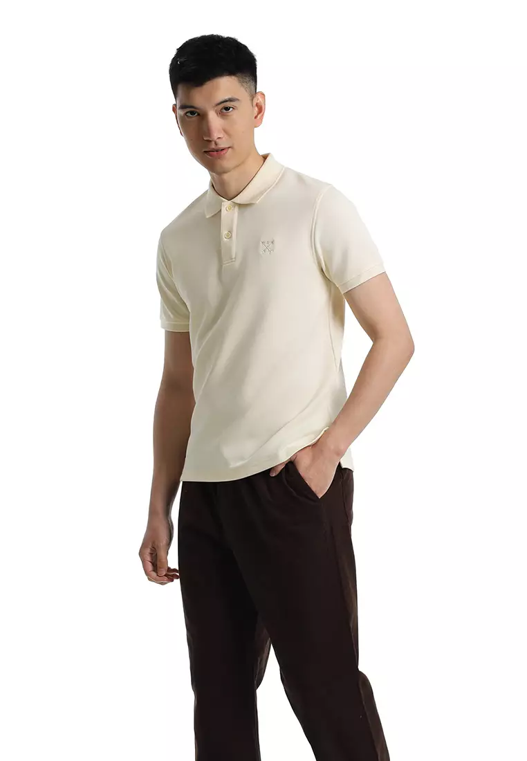 Forest Mens Cotton Slim Fit Polo Tee - 23961-15Beige
