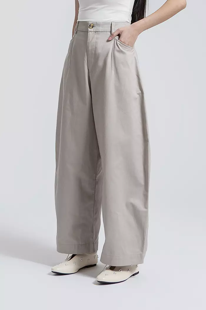 COTTONINK - Bawahan Celana Panjang Wanita Khaki Meglio #FallWinter2025