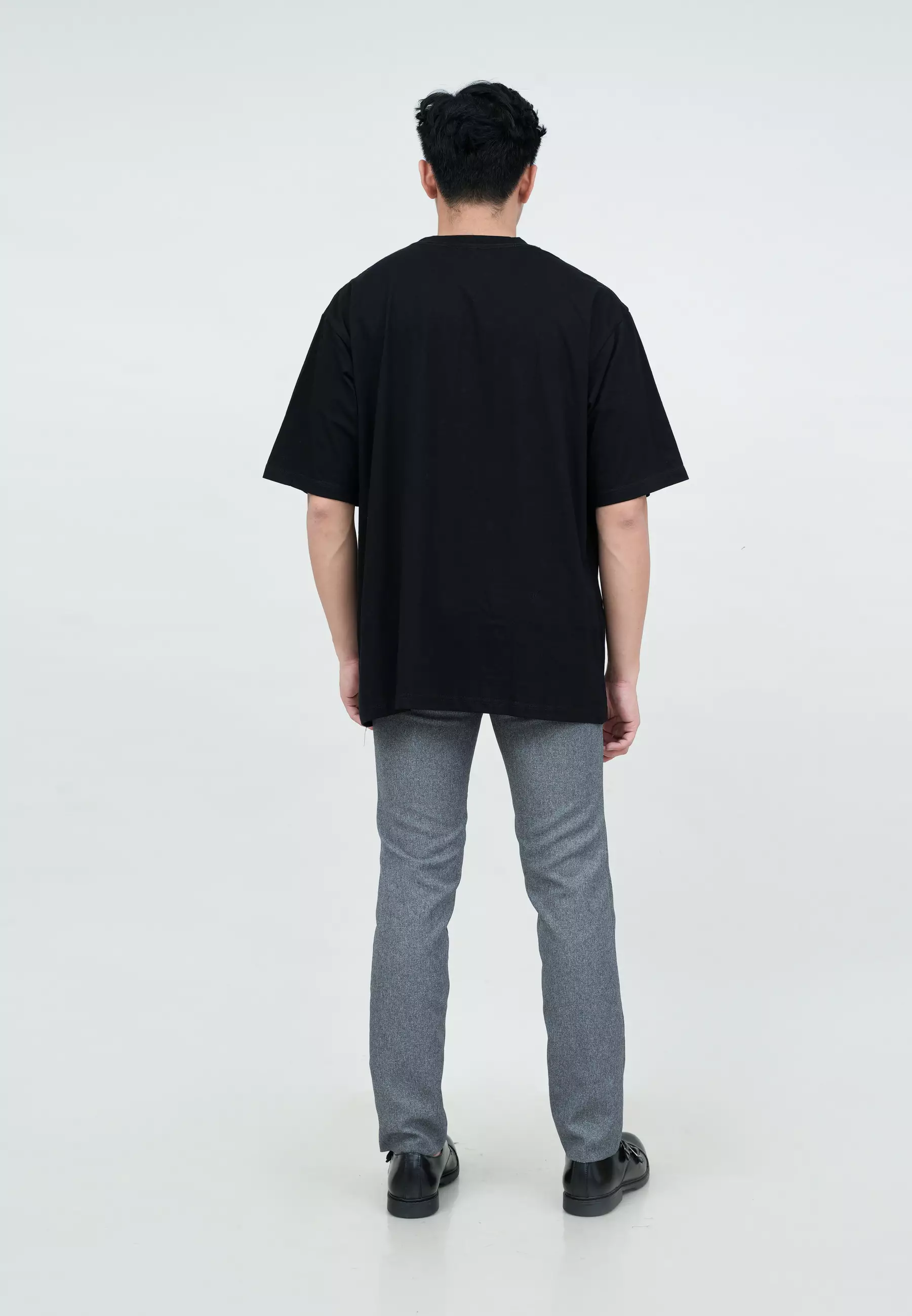 Houseofcuff Kaos Oversized T-shirt Pria Unisex Tebal Oversize Hitam