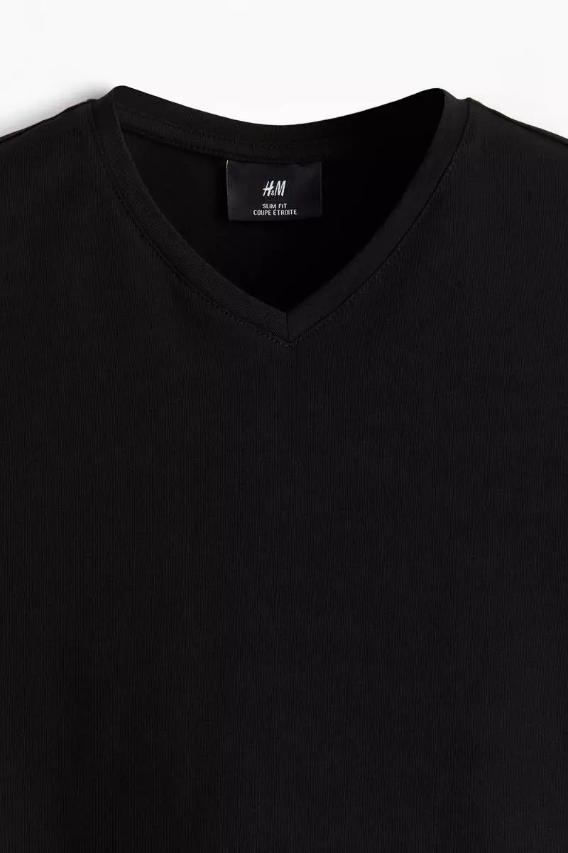 Buy H&M Slim Fit Vneck Tshirt 2024 Online ZALORA Singapore