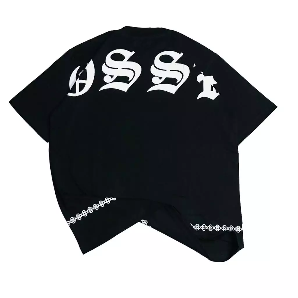 Ossu T-Shirt Oversize Font Big Logo Black Cotton Combed