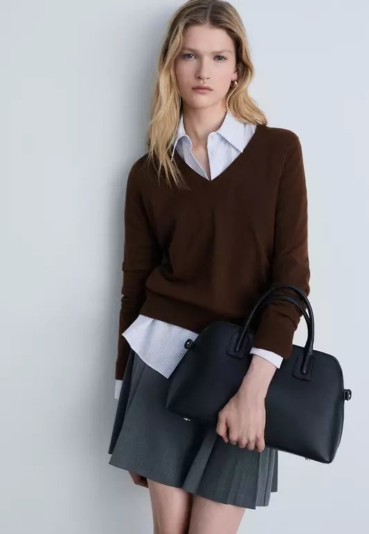 V-Neck Knit Sweater
