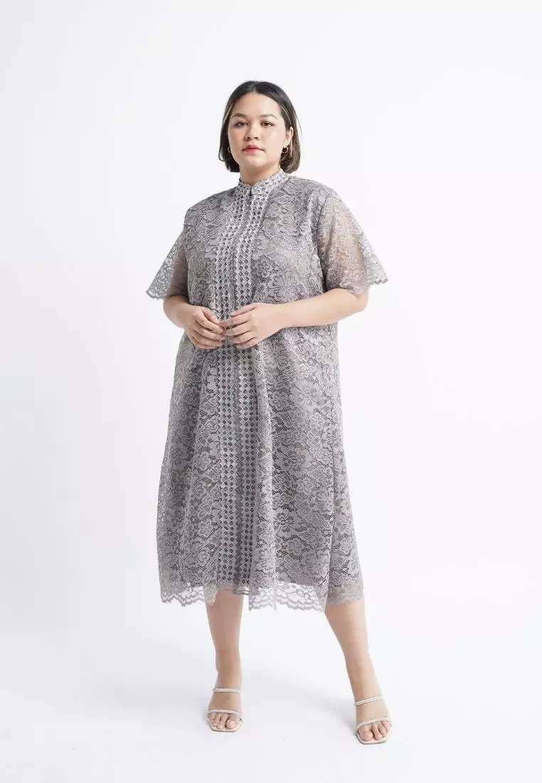 Xtramiles Plus Size Party Dress Jia vol 2 Grey Ash