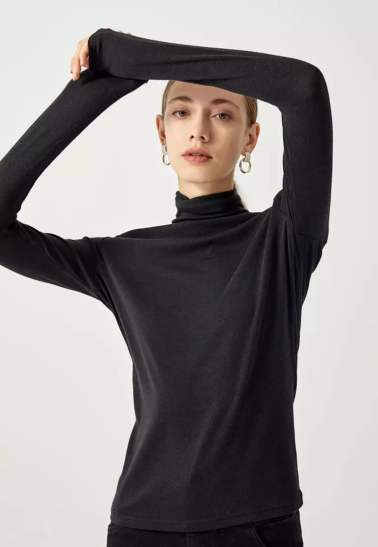 Buy HAPPY FRIDAYS All-Purpose Style Bottle Neck Long Sleeve