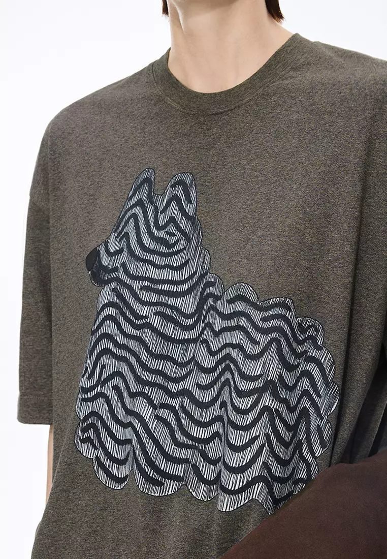 Cotton Animal Loose Short Sleeve T-shirt