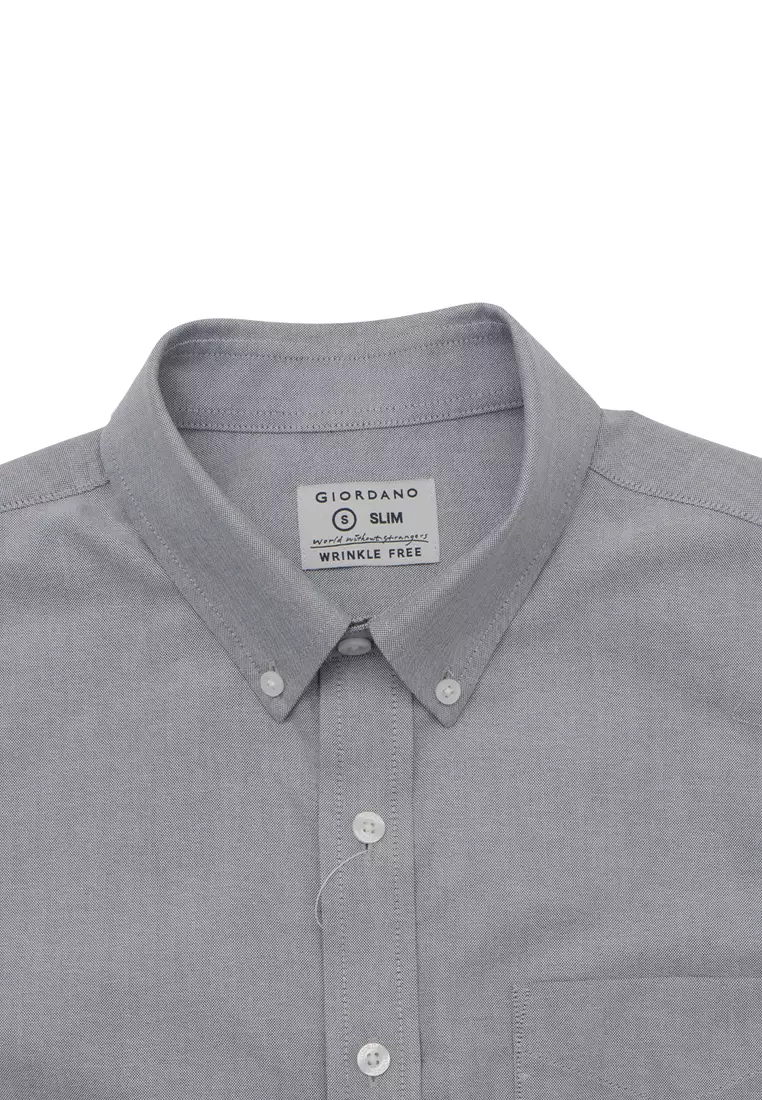 Men's Cotton Wrinkle Free Short Sleeves Oxford Shirt