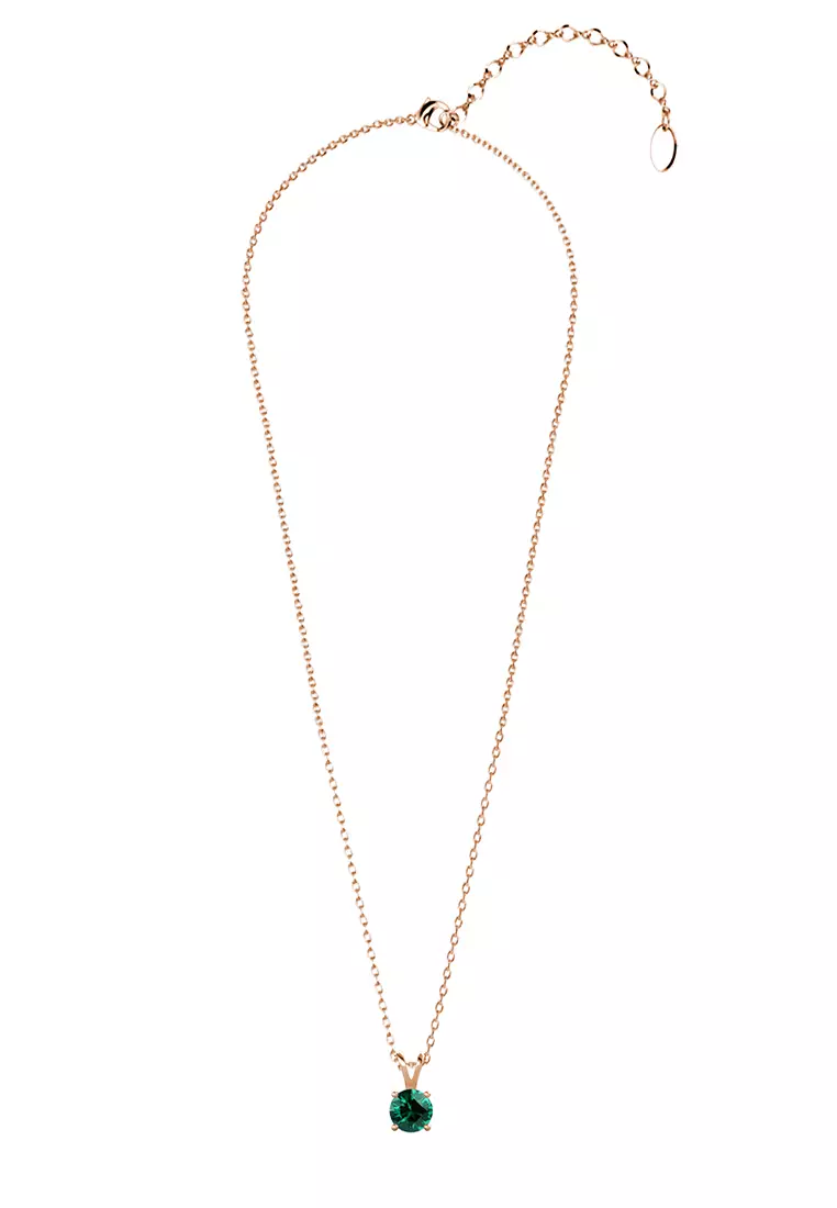 Vernice Stone Pendant Green RG - Kalung Crystal by Her Jewellery